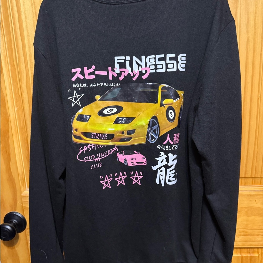 Black Graphic crewneck